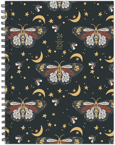 Butterfly Moon Academic July 2024 - June 2025 6.5" x 8.5" Softcover Planner