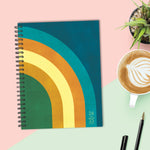 Retro Rainbow Academic July 2024 - June 2025 6.5" x 8.5" Softcover Planner