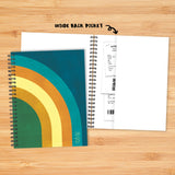 Retro Rainbow Academic July 2024 - June 2025 6.5" x 8.5" Softcover Planner