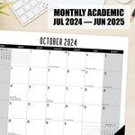 Basic Academic July 2024 - June 2025 22" x 17" Large Monthly Deskpad