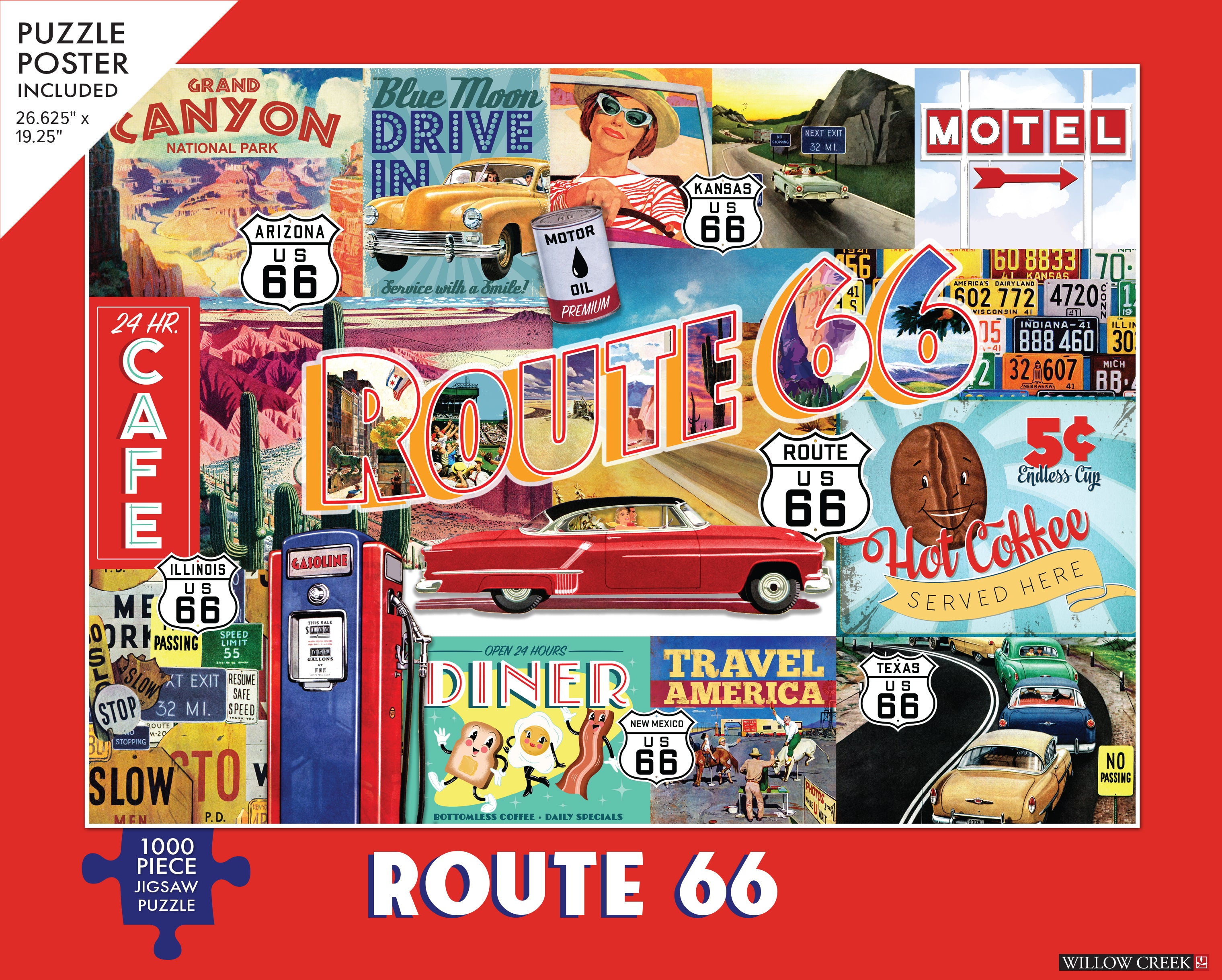 Route 66 1000-Piece Puzzle – Willow Creek Press