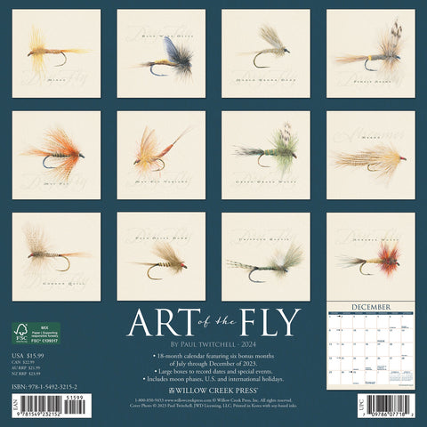 Art of the Fly 2024 Wall Calendar – Willow Creek Press