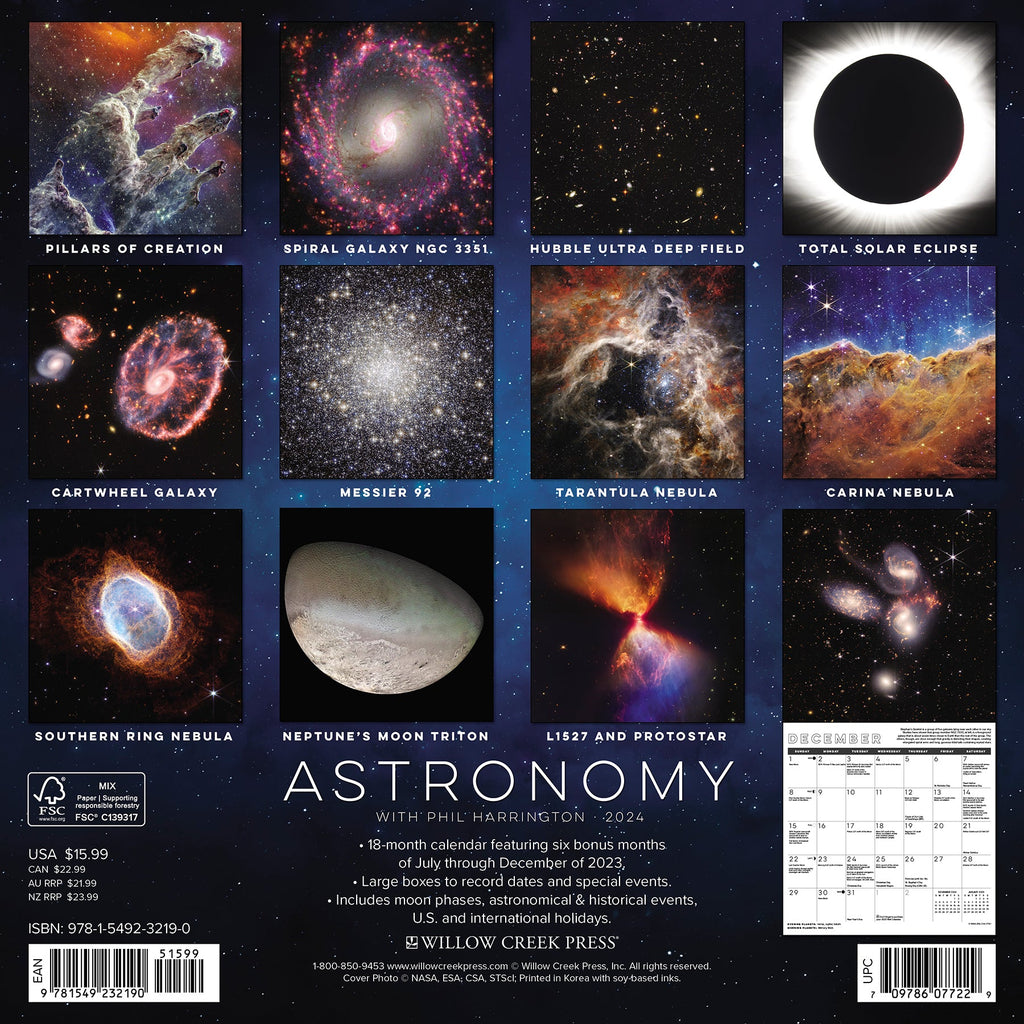 Astronomy 2024 Wall Calendar Willow Creek Press