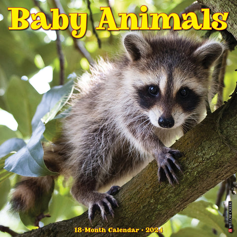 Baby Animals 2024 12" x 12" Wall Calendar