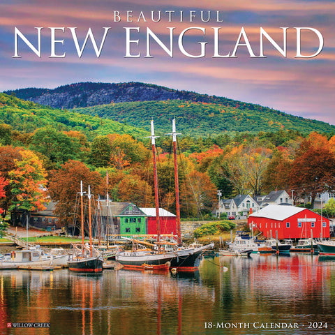 Beautiful New England 2024 12" x 12" Wall Calendar