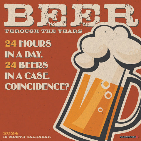 Beer - Through the Years 2024 12" x 12" Wall Calendar Calendar