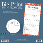 Big Print Flowers 2024 12" x 12" Wall Calendar