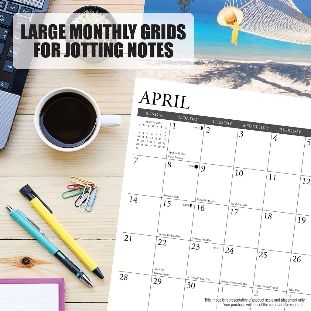 Jumbo Print Calendar with Pen