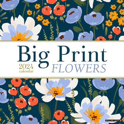 Big Print Flowers 2024 12" x 12" Wall Calendar