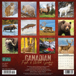 Canadian Fish & Wild Game 2024 12" x 12" Wall Calendar (Wildlife)