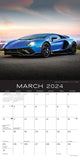 Dream Cars 2024 12" x 12" Wall Calendar (Foil Stamped Cover)