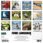 Fowl Language 2024 12" x 12" Wall Calendar