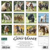 Gypsy Vanner Horse 2024 12" x 12" Wall Calendar