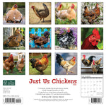 Just Us Chickens 2024 12" x 12" Wall Calendar
