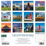 Lighthouses 2024 12" x 12" Wall Calendar