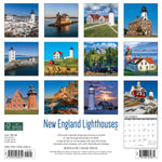 New England Lighthouses 2024 12" x 12" Wall Calendar