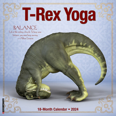 T-Rex Yoga 2024 12" x 12" Wall Calendar