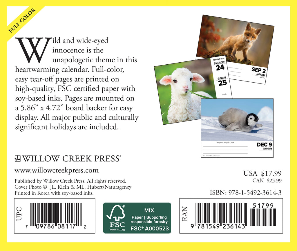 WILLOW CREEK PRESS - Calendrier 2024 Animaux de Compagnie - Paddock Animal