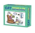 Cat Cartoon-A-Day by Jonny Hawkins 2024 6.2" x 5.4" Box Calendar