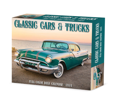 Classic Cars & Trucks 2024 6.2" x 5.4" Box Calendar