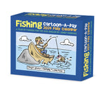 Fishing Cartoon-A-Day by Jonny Hawkins 2024 6.2" x 5.4" Box Calendar