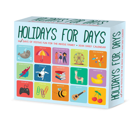 Holidays for Days 2024 6.2" x 5.4" Box Calendar