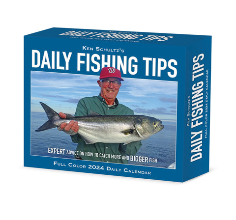 Ken Schultz's Daily Fishing Tips 2024 6.2" x 5.4" Box Calendar