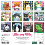 Litterary Kitties 2024 7" x 7" Wall Calendar
