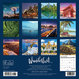 Wanderlust 2024 7" x 7" Mini Wall Calendar