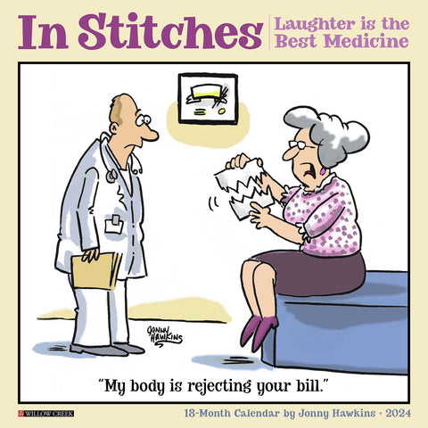 In Stitches by Jonny Hawkins 2024 12" x 12" Wall Calendar