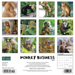 Monkey Business 2024 12" x 12" Wall Calendar