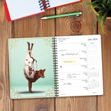 Animal Yoga 2024 6.5" x 8.5" Engagement Calendar