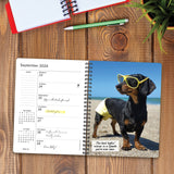 Crusoe the Celebrity Dachshund 2024 6.5" x 8.5" Engagement Calendar