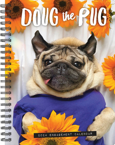 Doug the Pug 2024 6.5" x 8.5" Engagement Calendar