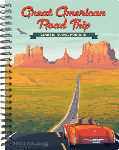 Great American Road Trip 2024 6.5" x 8.5" Engagement Calendar